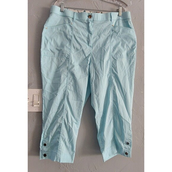 Chico’s Women’s Pants Size 2.5 (L) Light Blue Stretch Cotton Nylon Utility Style - Picture 4 of 9